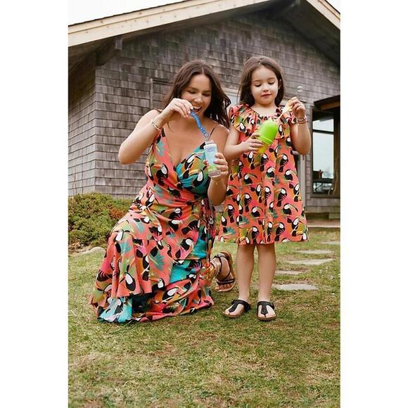 160 Anthropologie x Farm Rio Toucan Wrap Maxi Dress (XL, EUC) $228 Retail - Picture 9 of 9